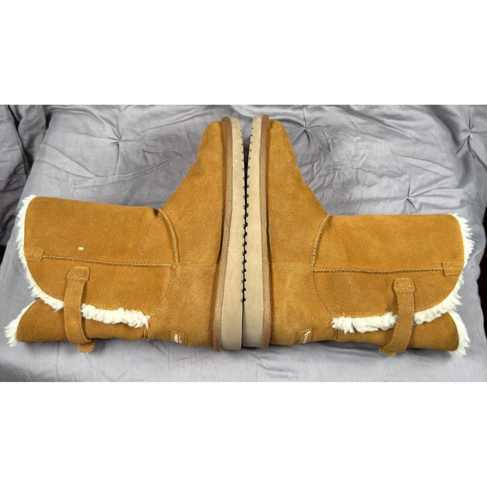 Koolaburra by UGG Victoria Short Chestnut Suede Fur Lined Boots 10 - 1105792